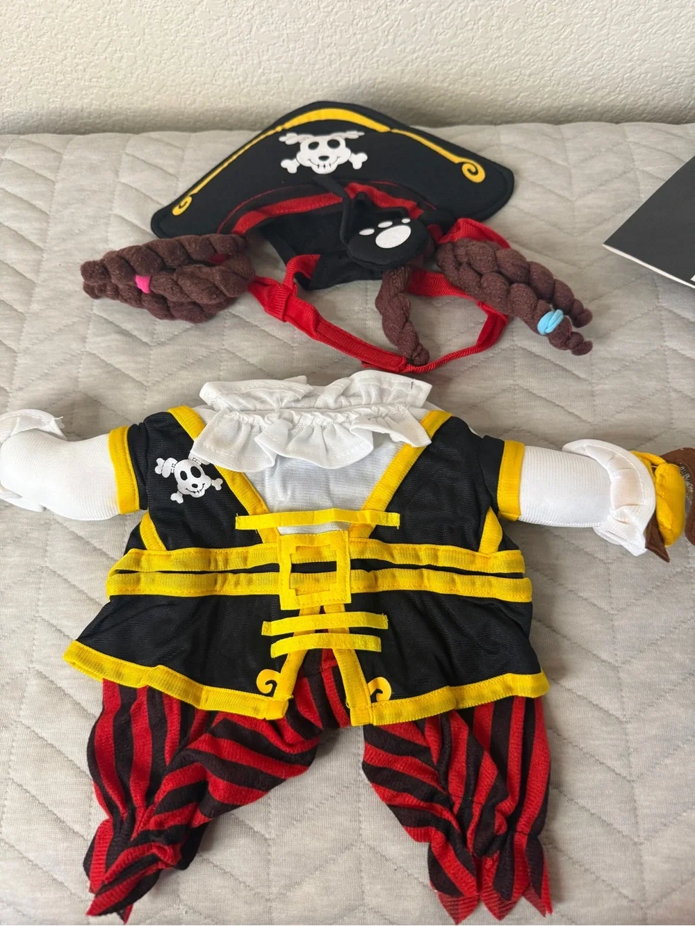 Pirate Pet Costume for Cats or Dogs Medium New